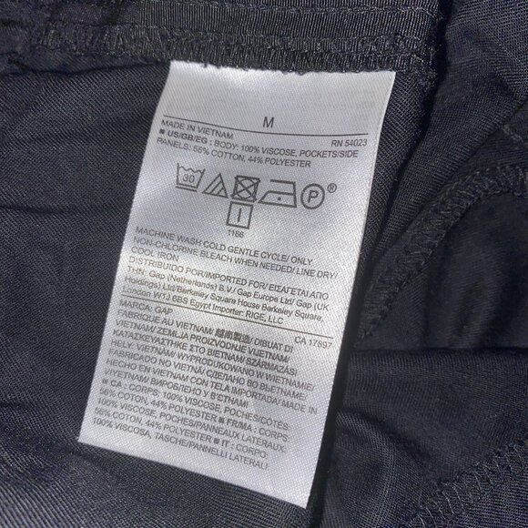 GAP Black Pants with Elastic / Drawstring Waist Medium NWOT - Picture 12 of 13
